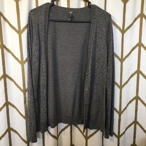 Grey heathered cardigan